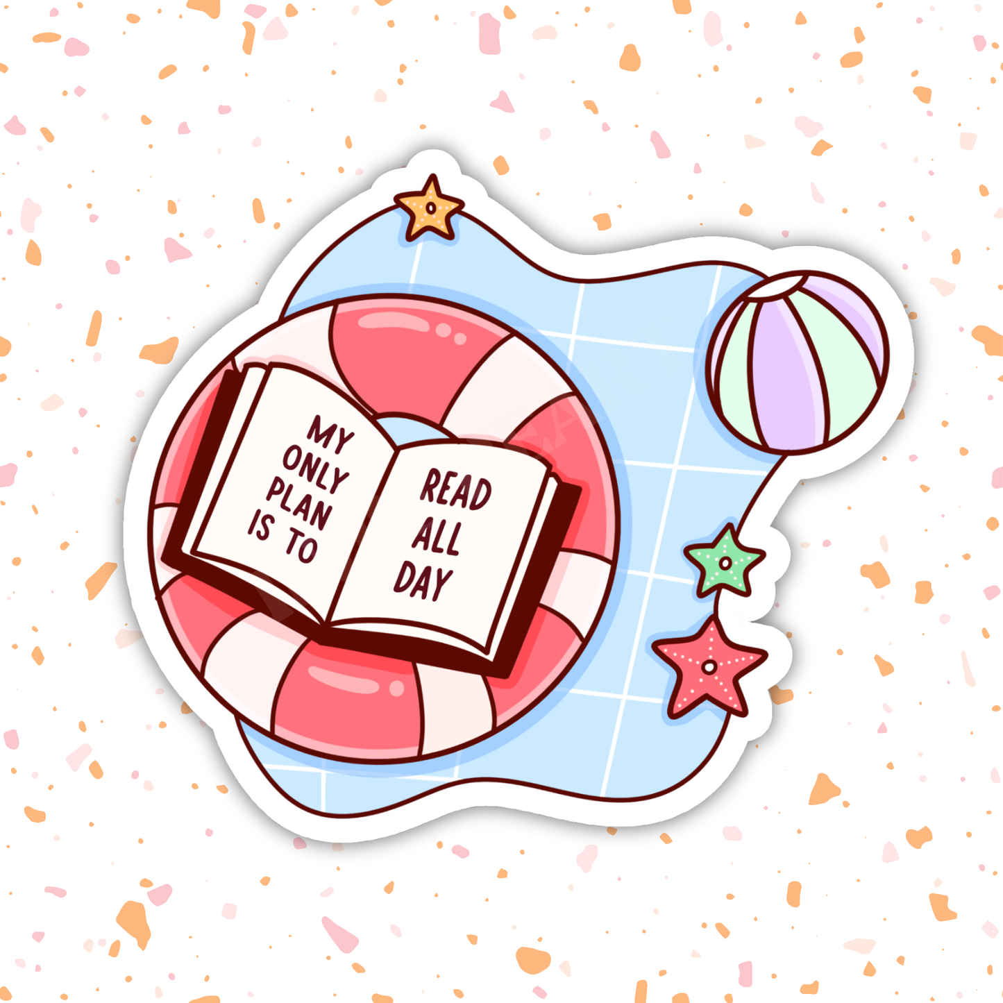 Summer Plans Vinyl Sticker – Summer Book Lover: 2.5"