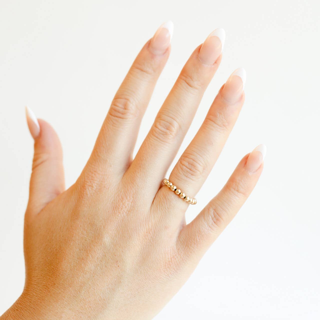 Lauren Beaded Band in Gold: 7/8