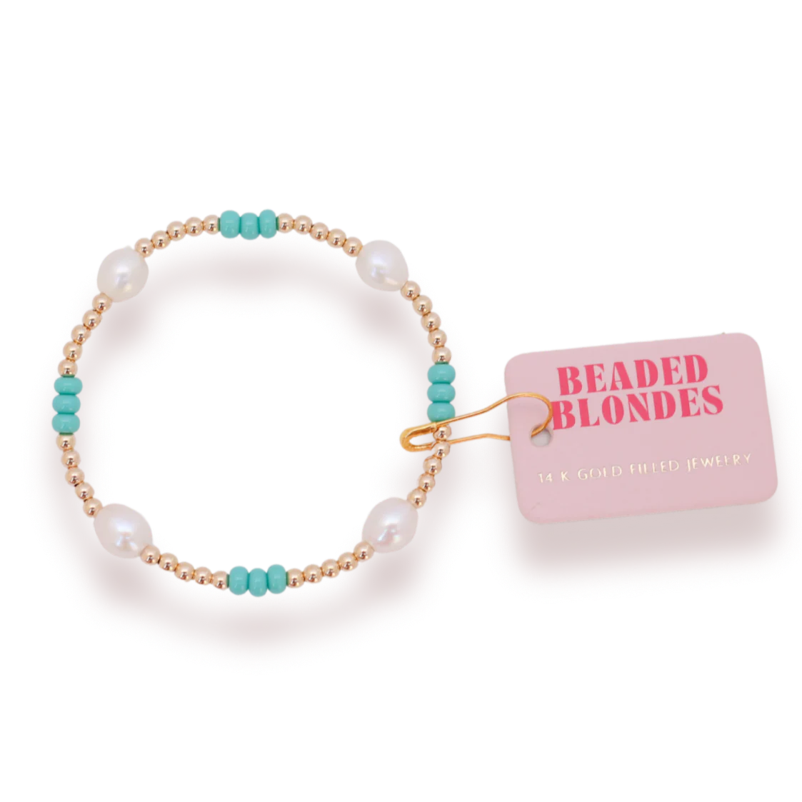 Turquoise Pearl Poppi Bracelet Standard Size