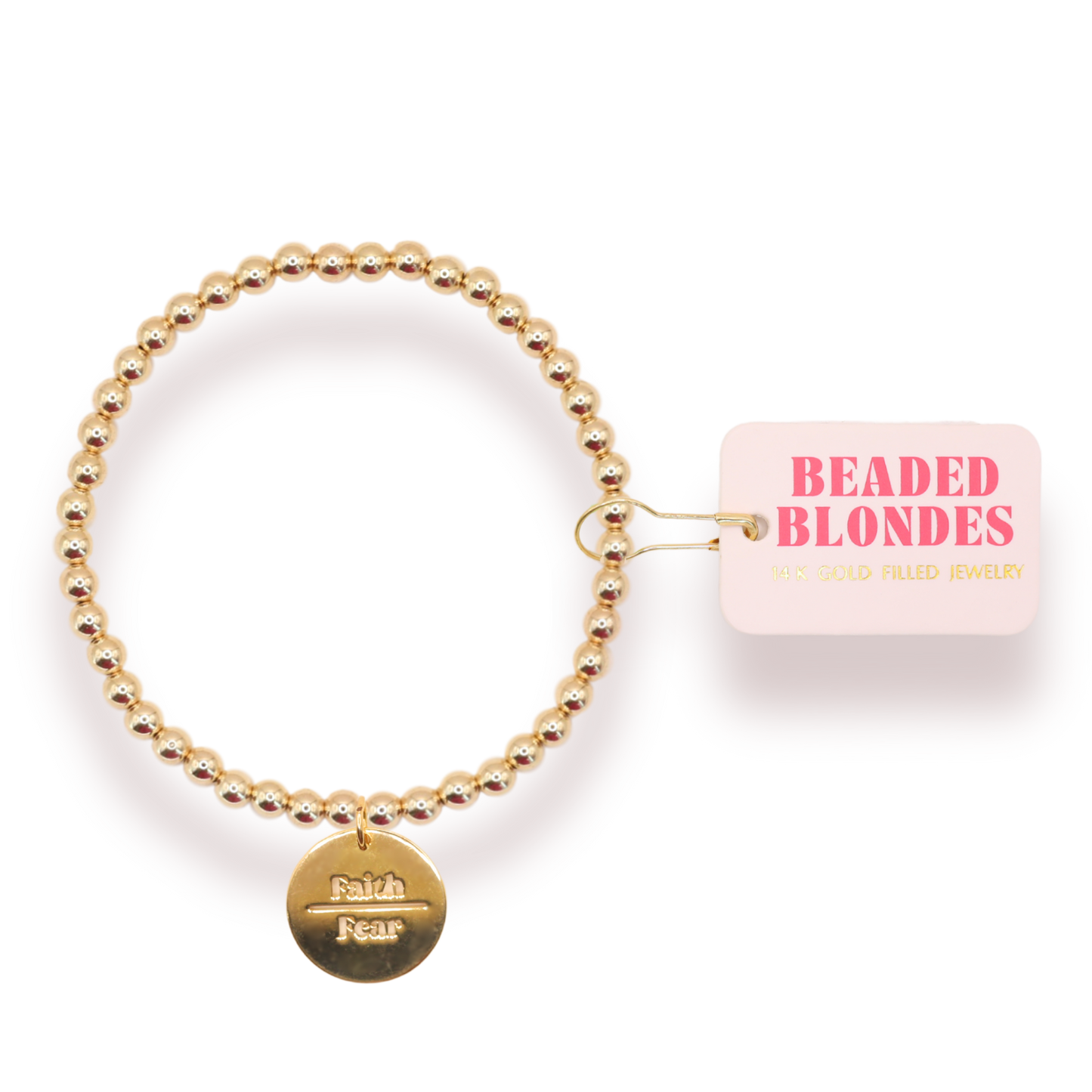 Faith Over Fear Charm Bracelet: Standard 6.75 inch