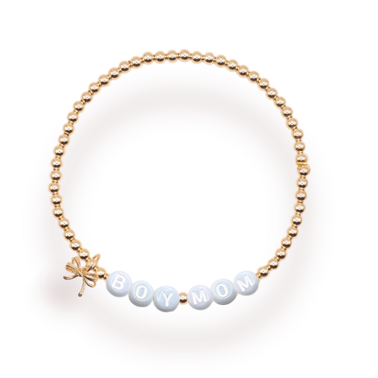 Boy Mom Charm Bracelet: Standard 6.75 Inch