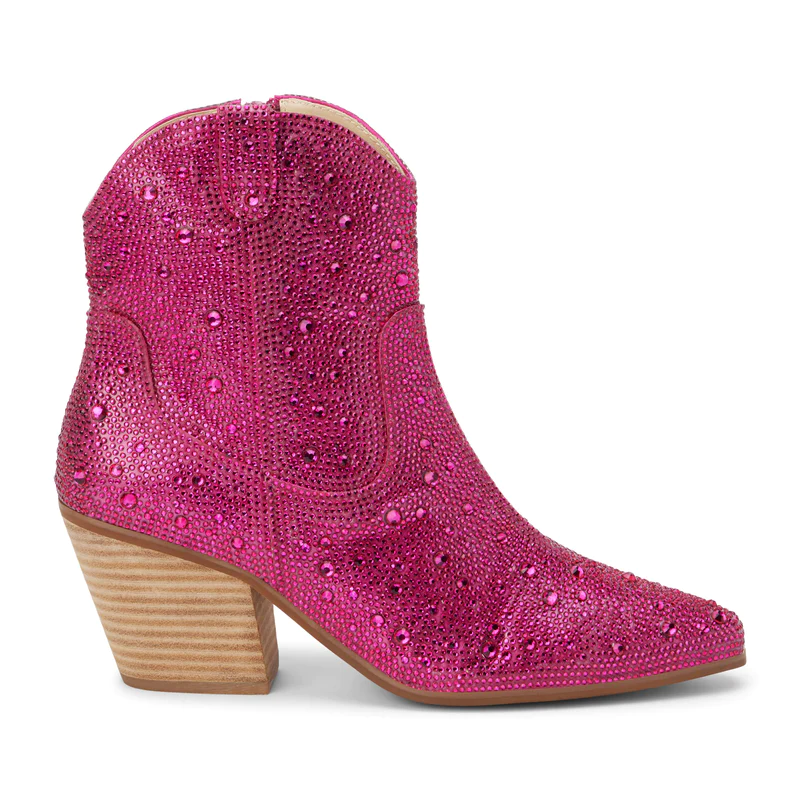 Harlow Rhinestone Bootie - Hot Pink - FINAL SALE