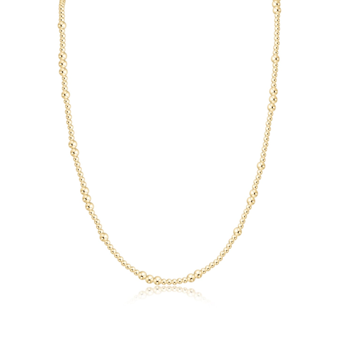17" CHOKER BEADED - HOPE UNWRITTEN GOLD 3MM - She Chester