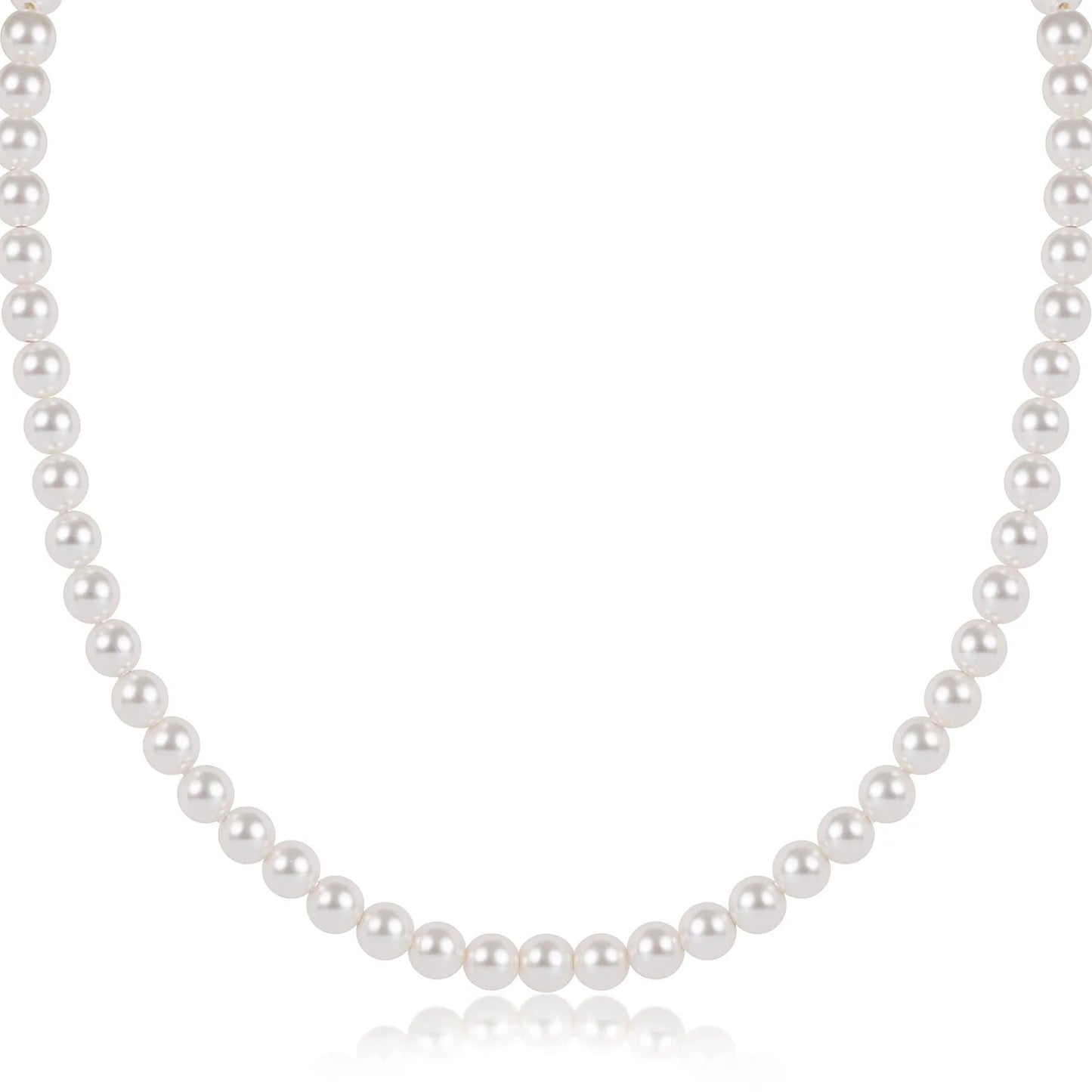 17" Choker Classic Pearl 5mm Bead - She Chester