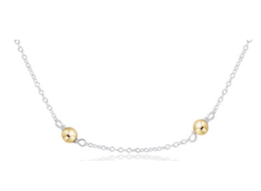 17" Choker Simplicity Chain Sterling Mixed Metal - She Chester