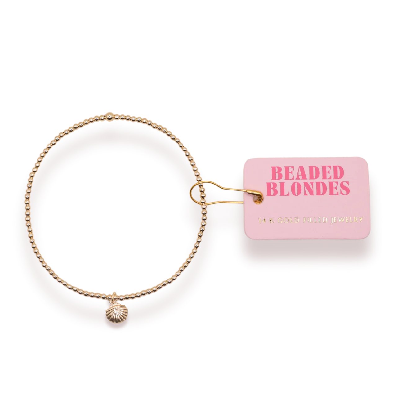 Gold Shell Charm Bracelet Standard Size