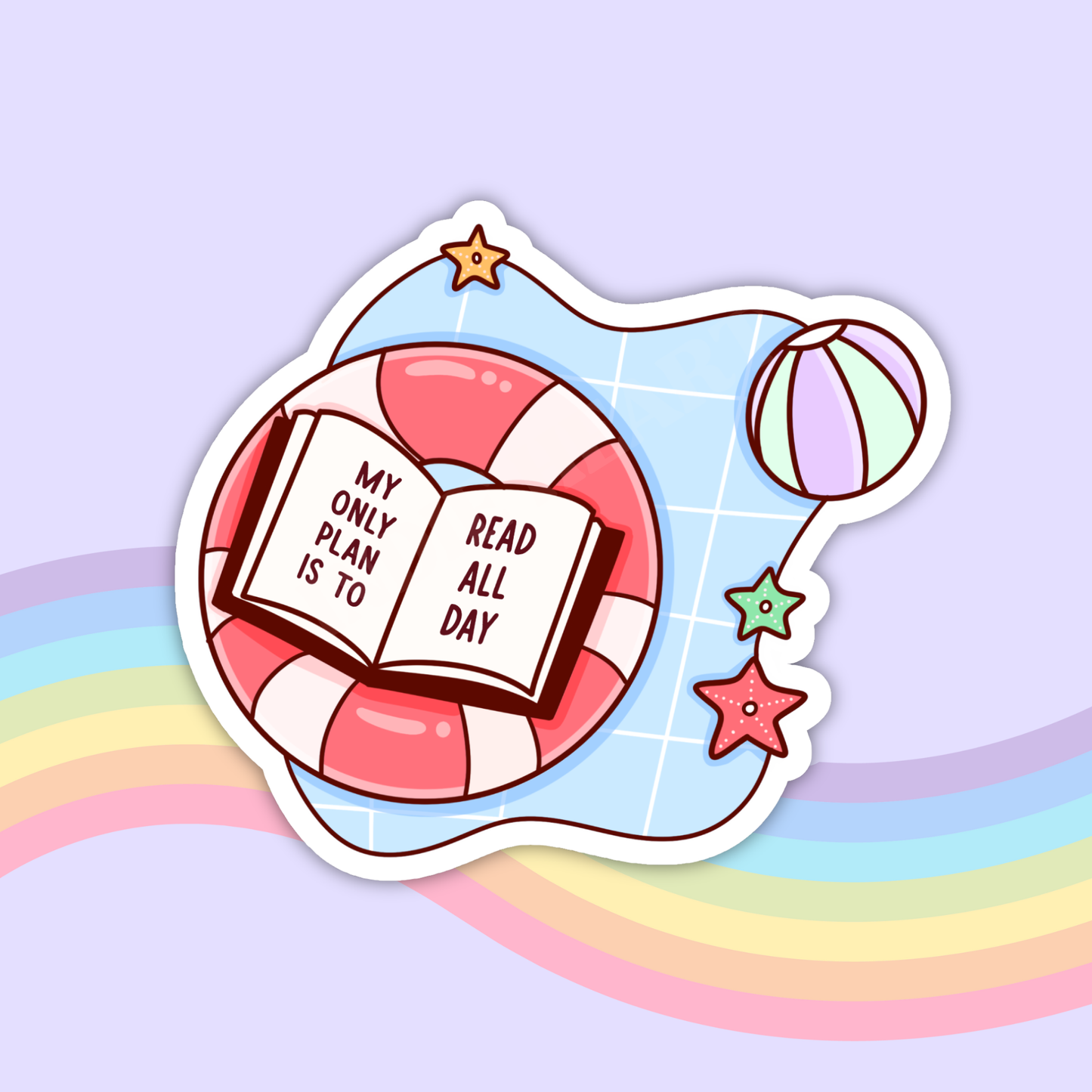 Summer Plans Vinyl Sticker – Summer Book Lover: 2.5"