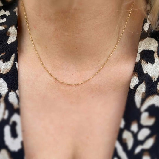 1mm Ball Chain Diamond Cut GF - She Chester