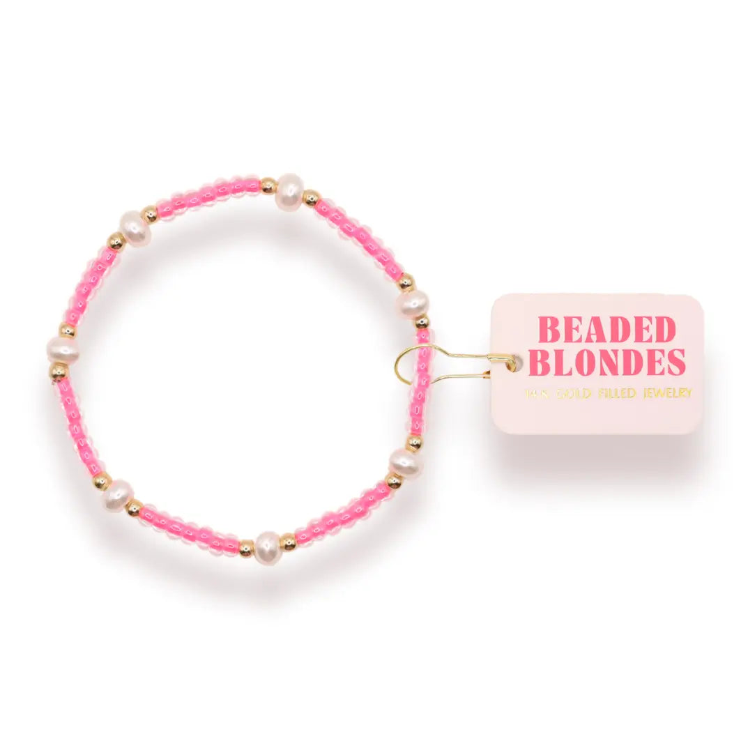 Hot Pink Pearl BB Standard Bracelet