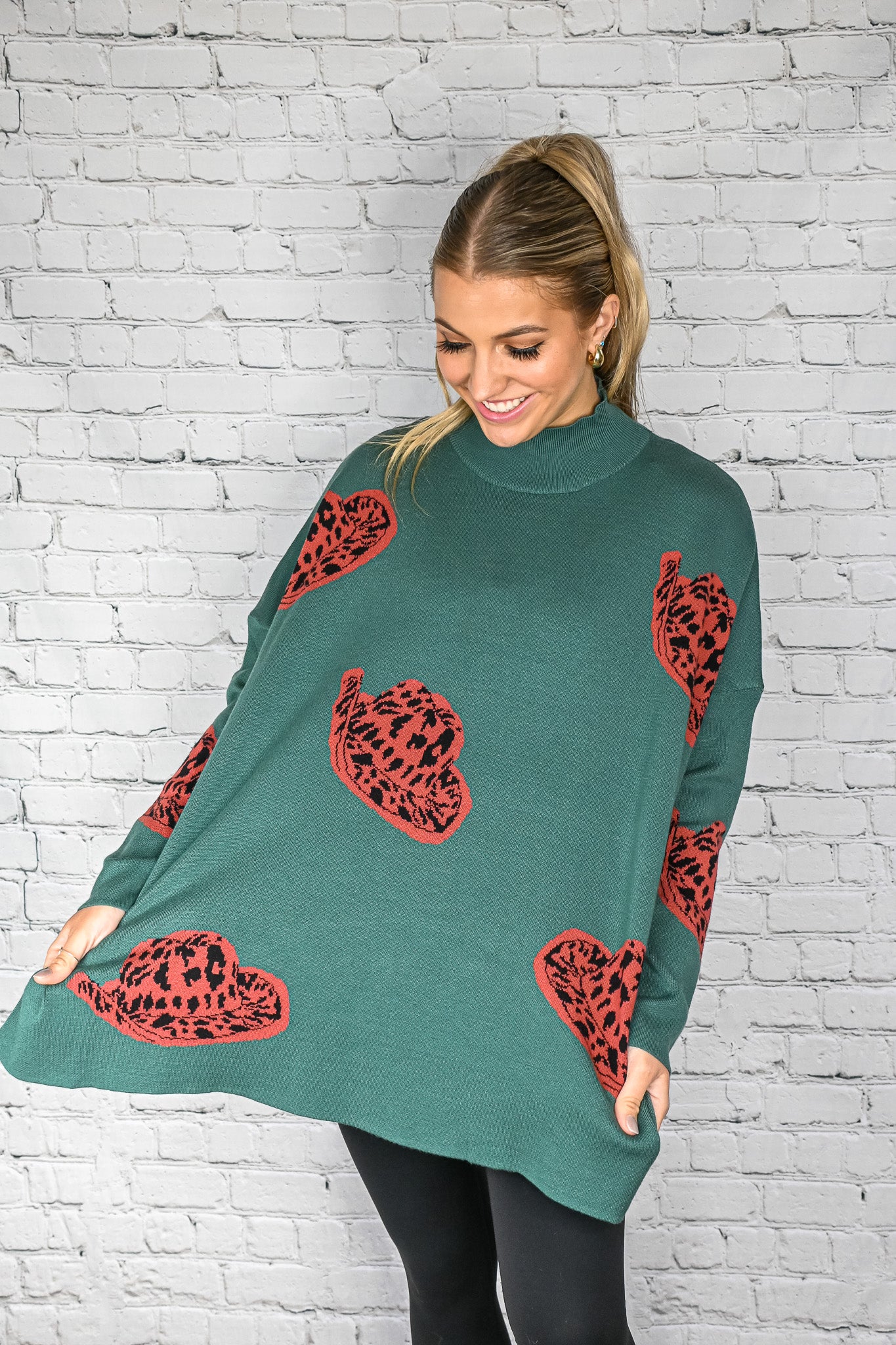 Giddy Up Sweater - Forest -