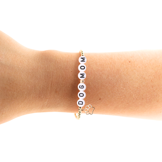Dog Mom Charm Bracelet: Standard 6.75 Inch