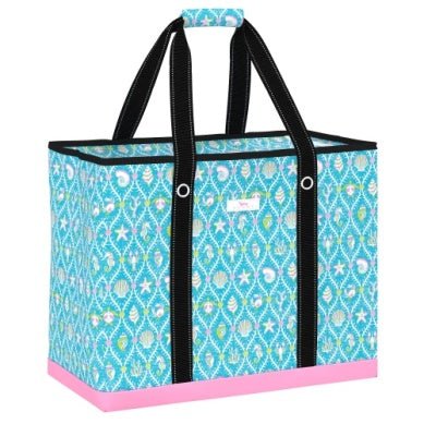 3 BOYS ZIP TOTE X - LARGE AQUA LA VISTA - She Chester
