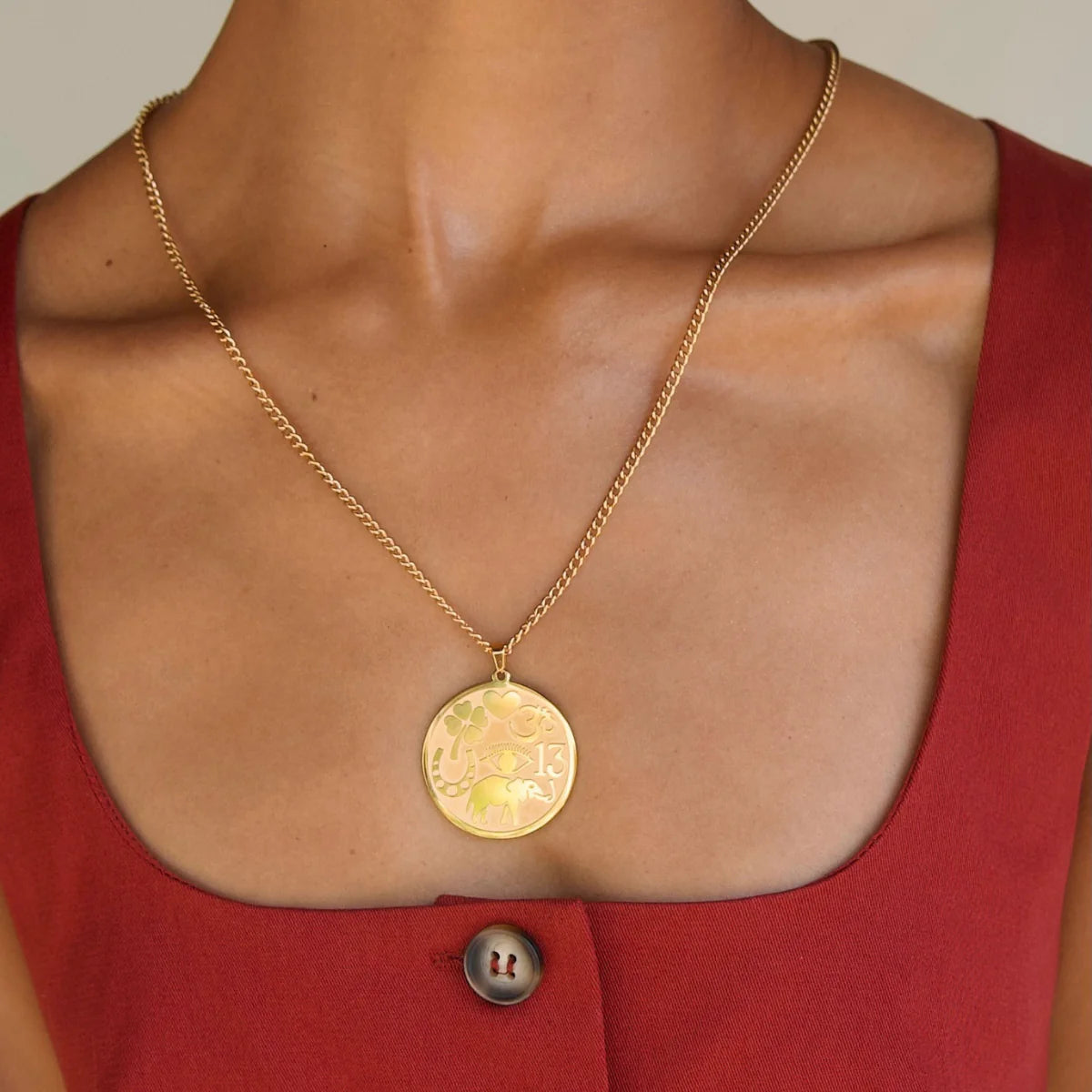 Reign Lucky Medallion Necklace