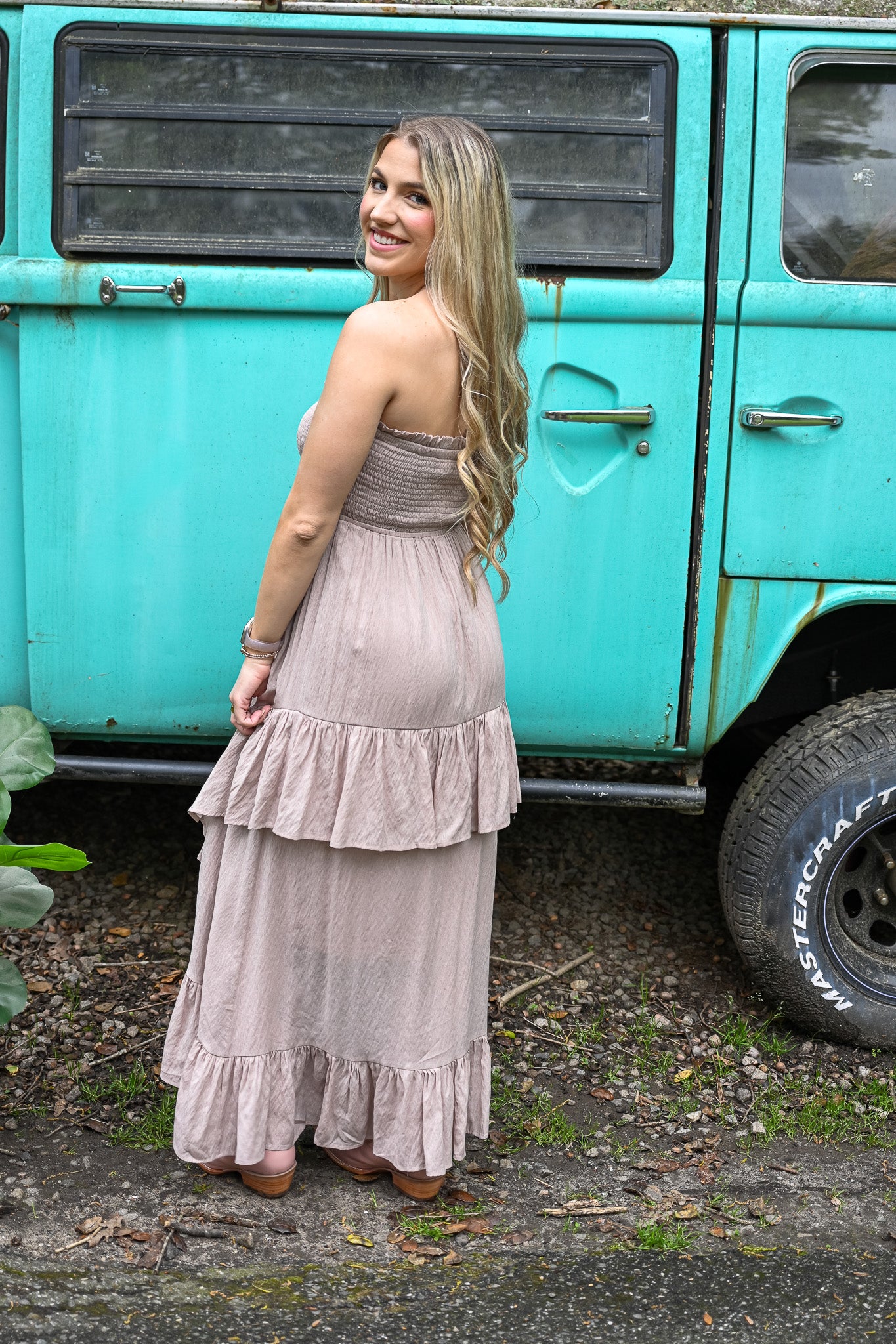 Sea You Later Strapless Dress