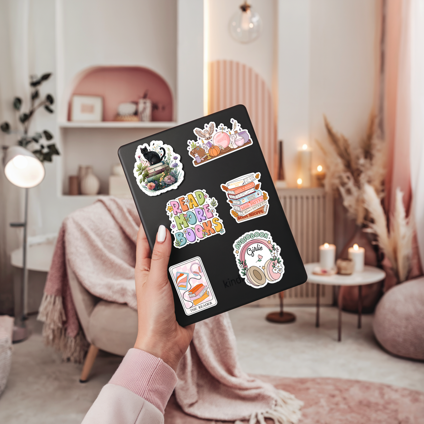 Audio Book Girlie Vinyl Sticker – Book Lover Gift: 2.5"