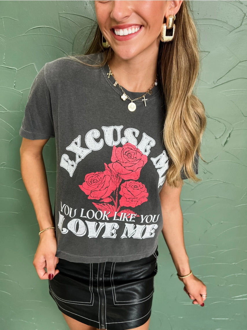 Look Like You Love Me Cropped Tee -