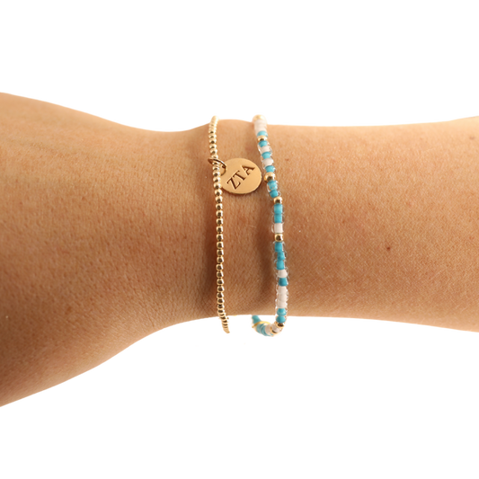 Teal Breeze Sprinkle Bracelet: Standard 6.75 inch