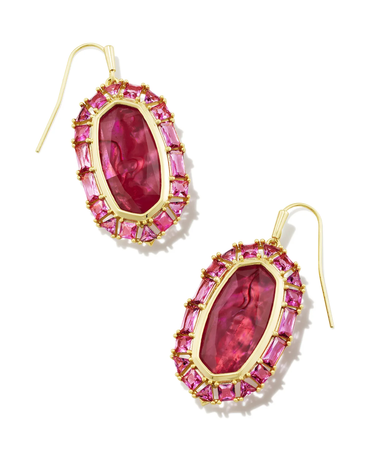 Elle Crystal Gold Raspberry Earring