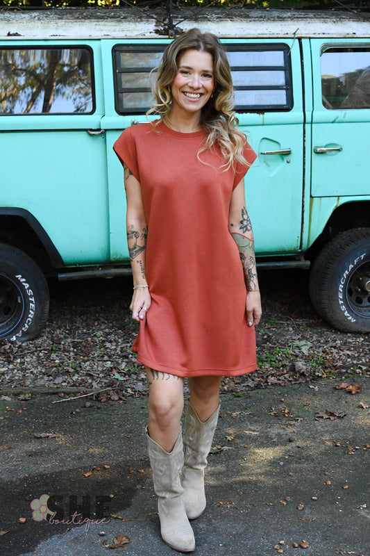 Orange Fiona Dress