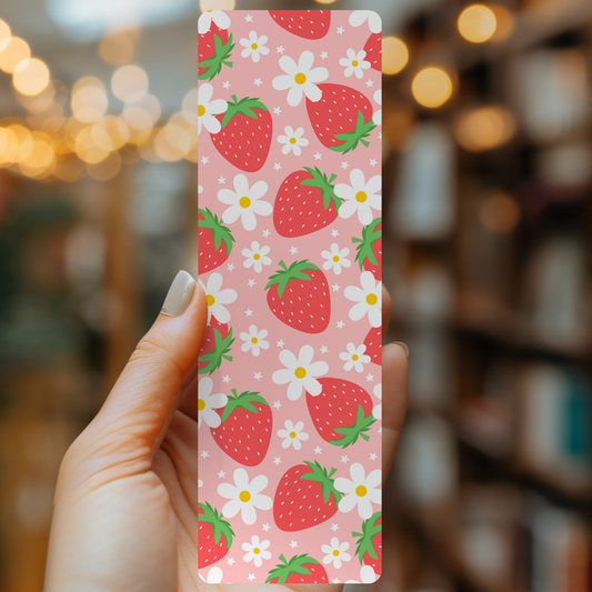 Strawberry Season Bookmark | Soft Matte Laminated
