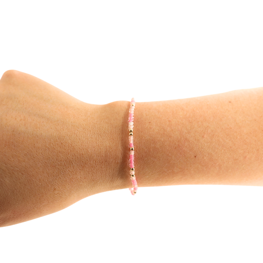 Phi Mu Sprinkle Bracelet: Petite 6.25 inch