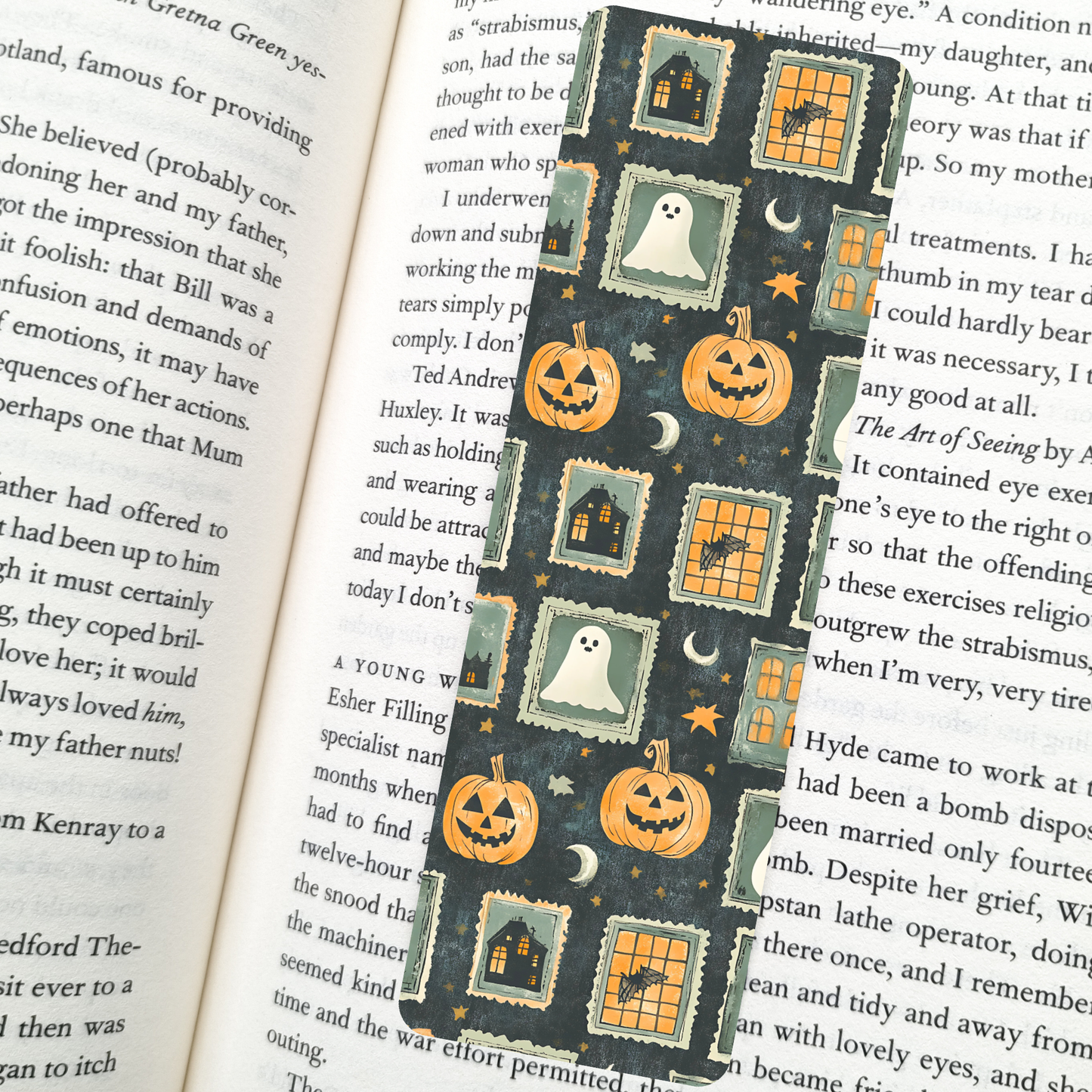 Haunted Stamps Bookmark – Soft Matte Laminated