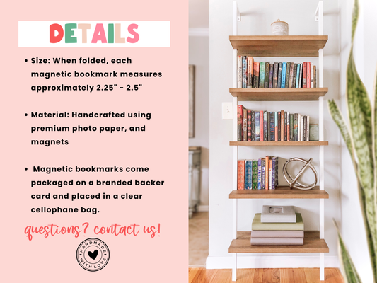 Queen Of Books Magnetic Bookmark