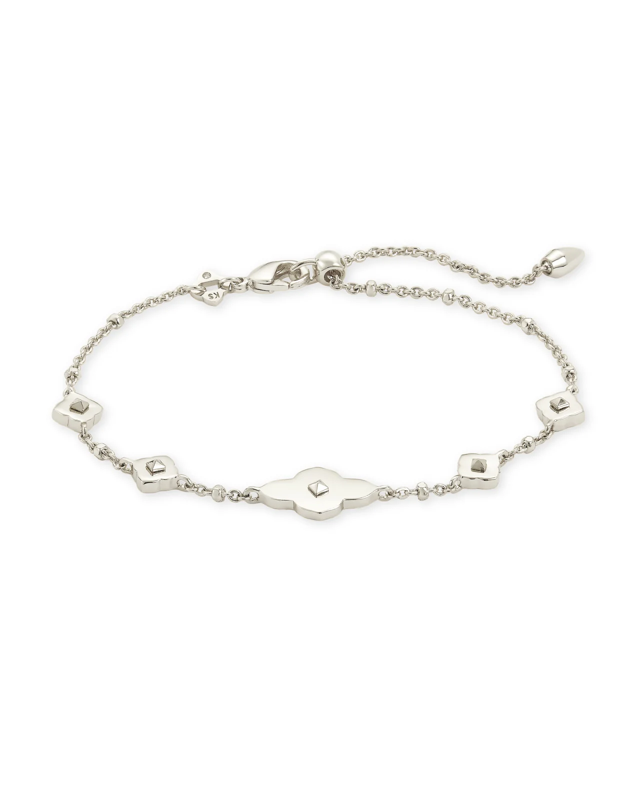 Abbie Delicate Chain Bracelet Rhodium