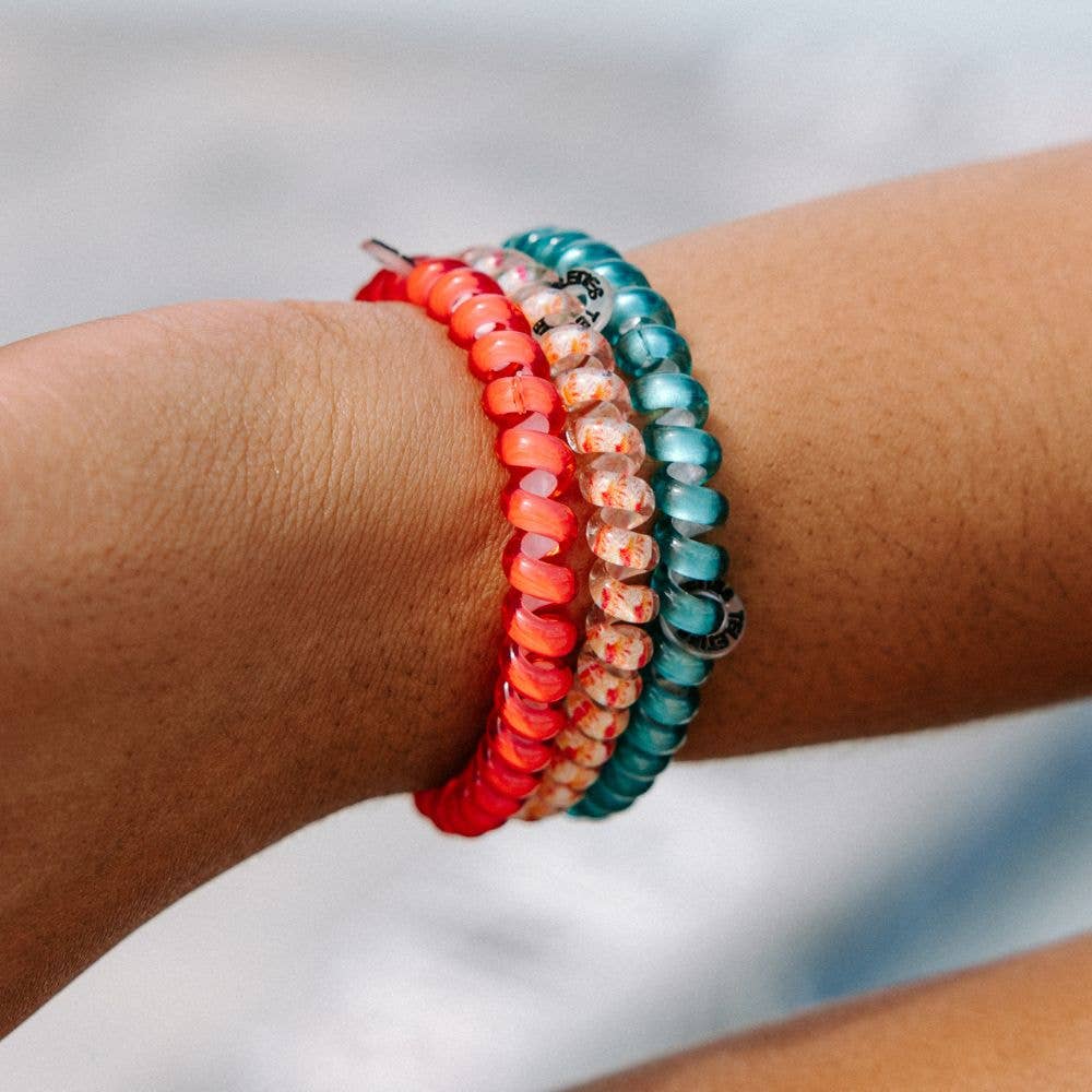Spiral Hair Coils | Small | Coral Craze Hair Ties