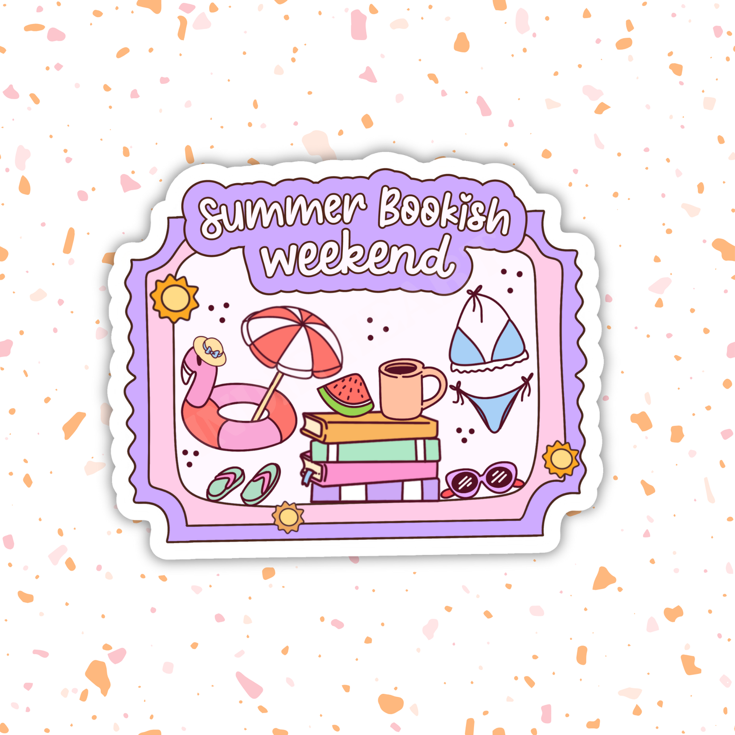 Summer Bookish Weekend Vinyl Sticker – Summer Book Lover : 2.5"
