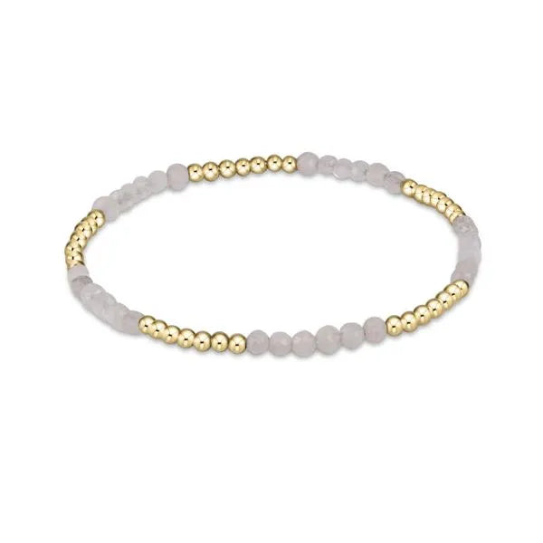 BLISSFUL PATTERN 2.5MM BEAD BRACELET - MOONSTONE