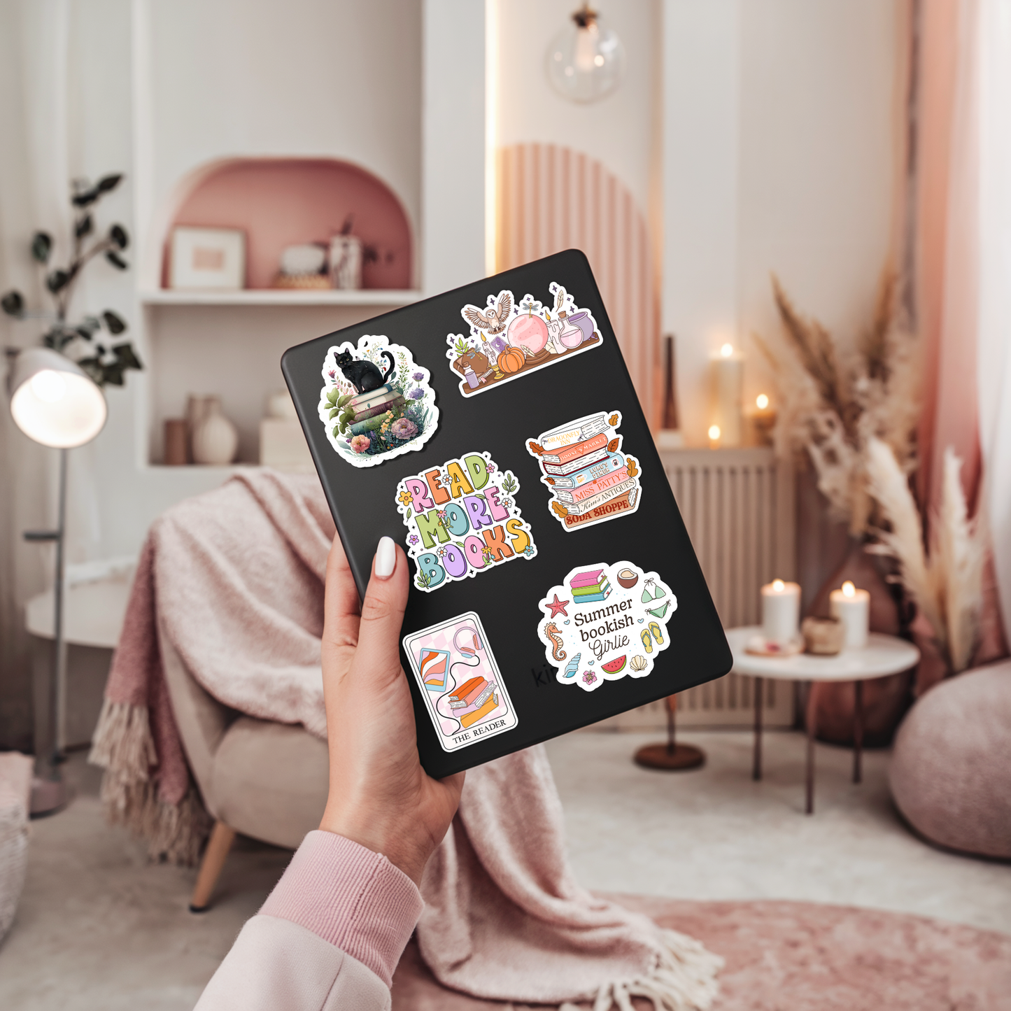 Summer Bookish Girlie Vinyl Sticker – Summer Book Lover : 2.5"