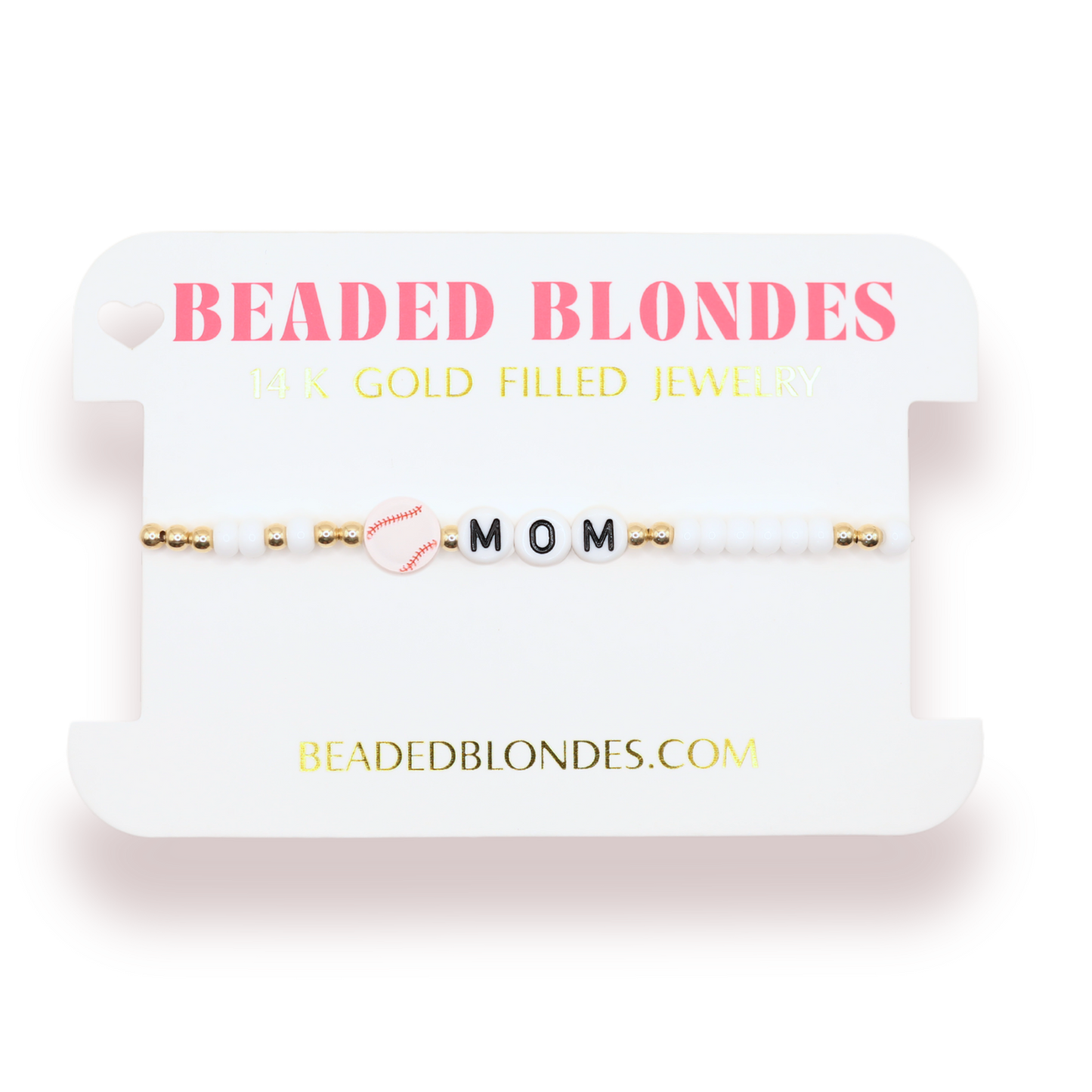Baseball Mom Bracelet: Standard 6.75 / Gold