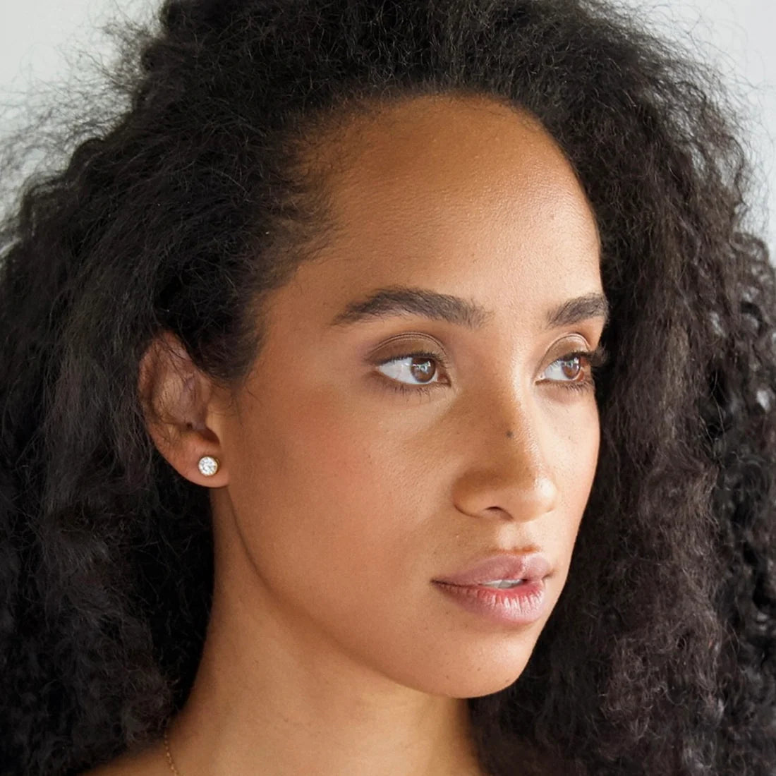 Cateana Bezel Stud Earring