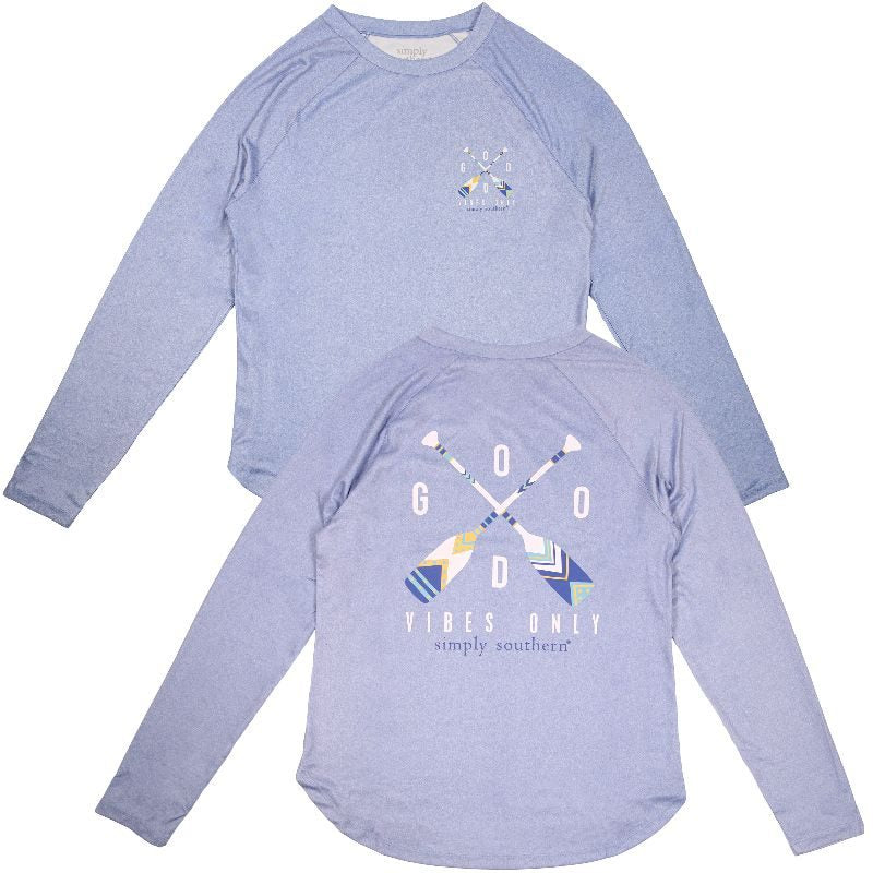 SS Rash Guard - Good Vibes Blue -