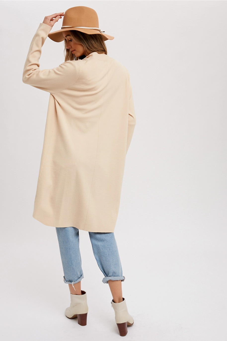 Shell Drape Color Cardigan -