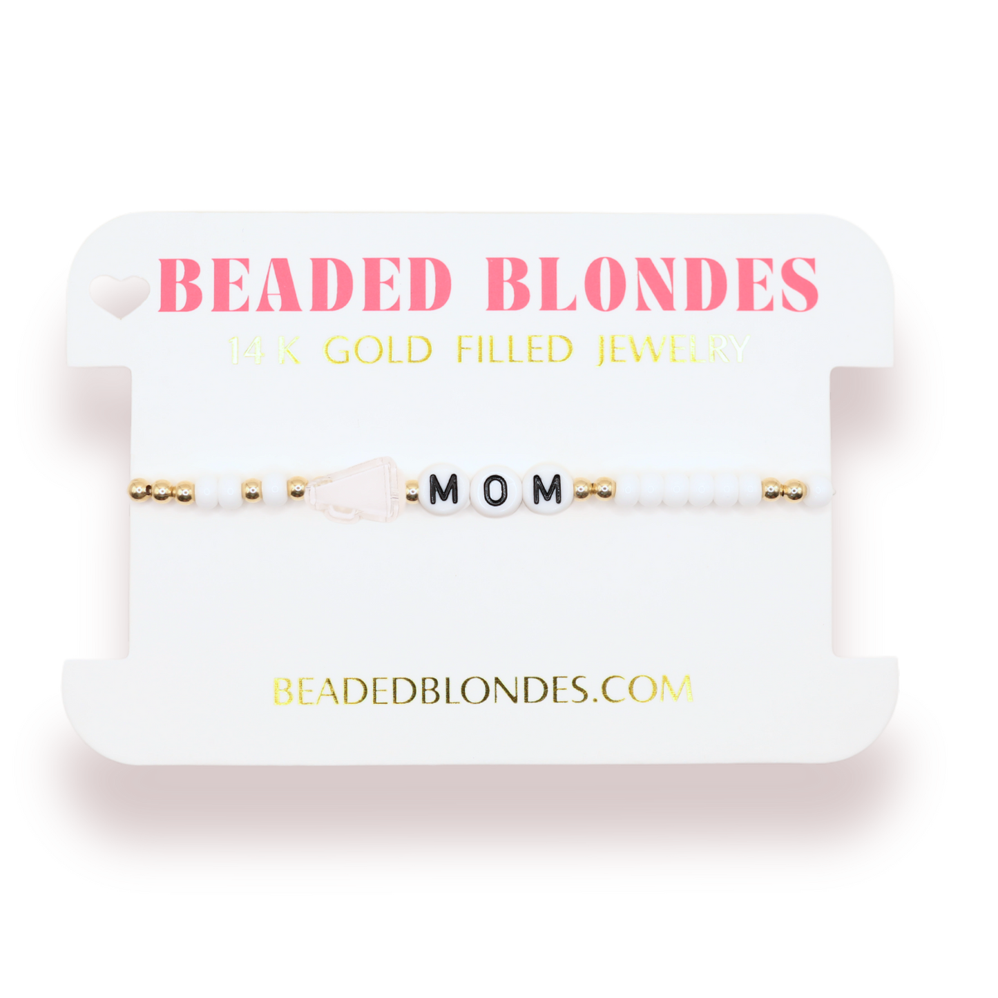 Cheer Mom Bracelet: Standard 6.75 / Gold