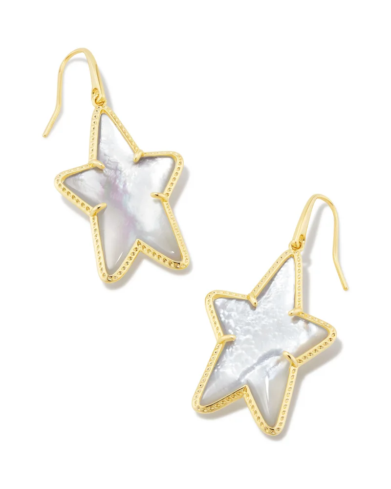 Ada Star Drop Earring Gold Ivory MOP
