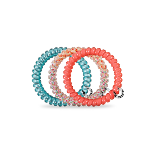 Spiral Hair Coils | Small | Coral Craze Hair Ties