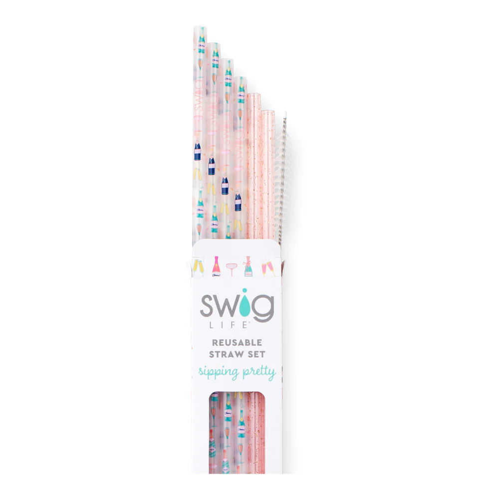 Pop Fizz + Pink Glitter Straws