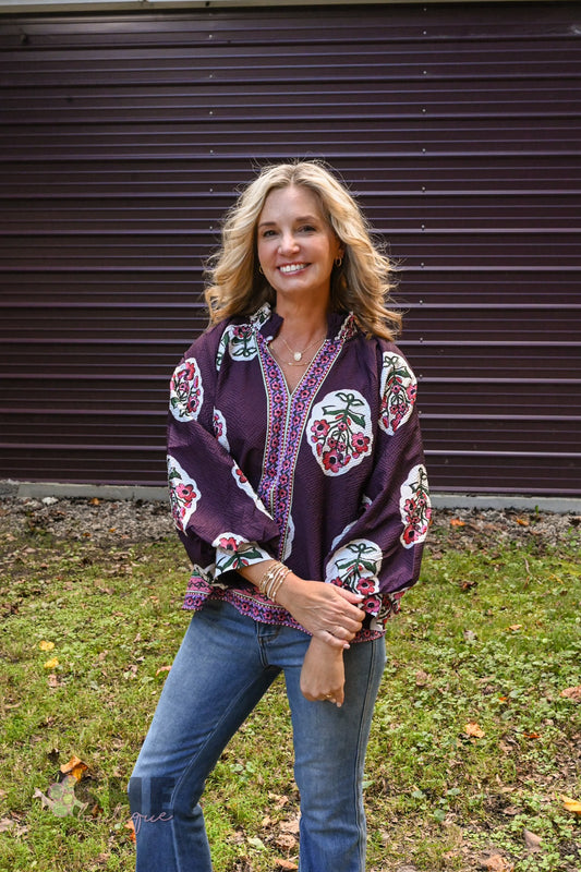Midnight Plum Blouse
