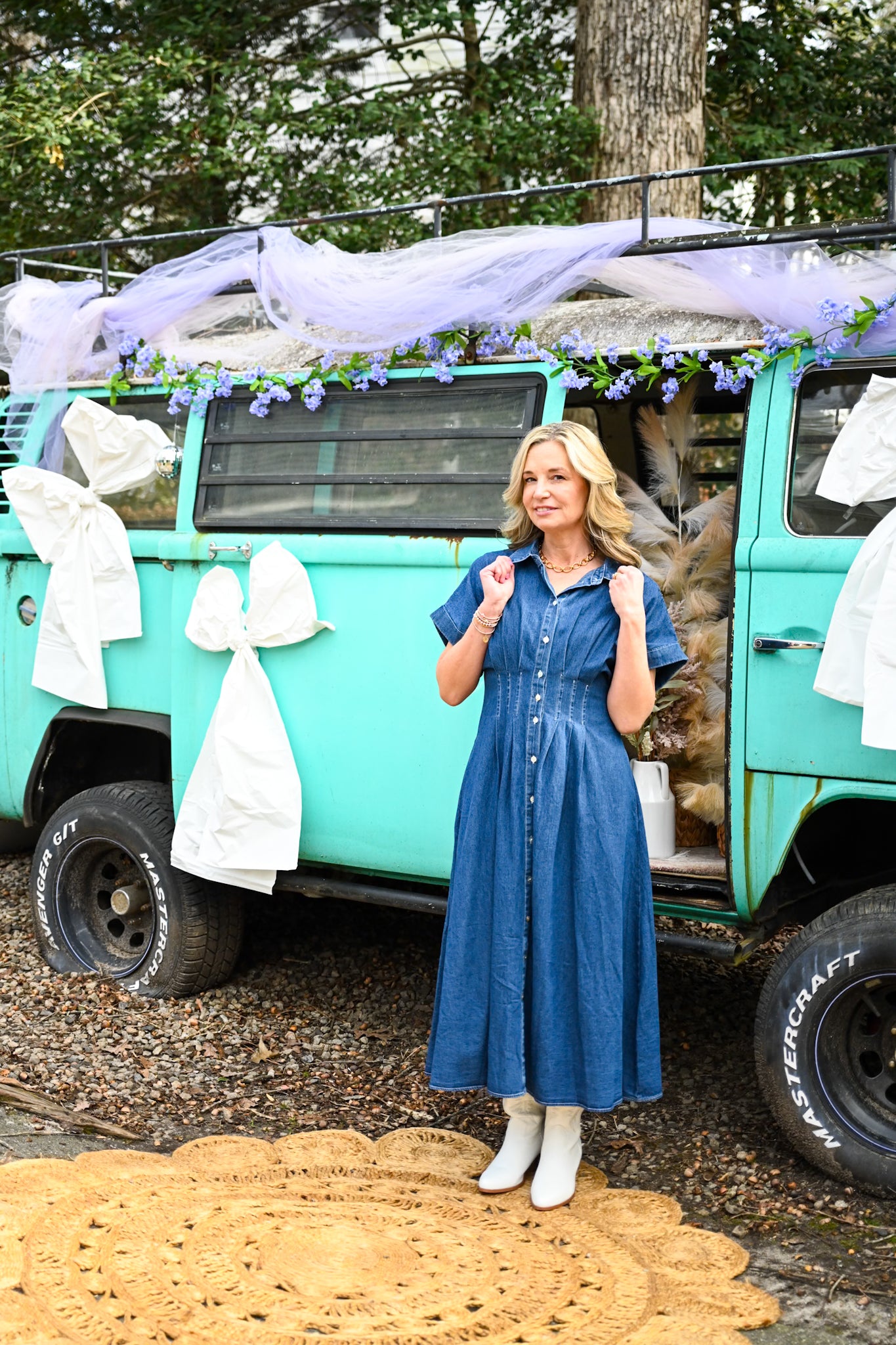 Blaine Maxi Denim Button Up Dress
