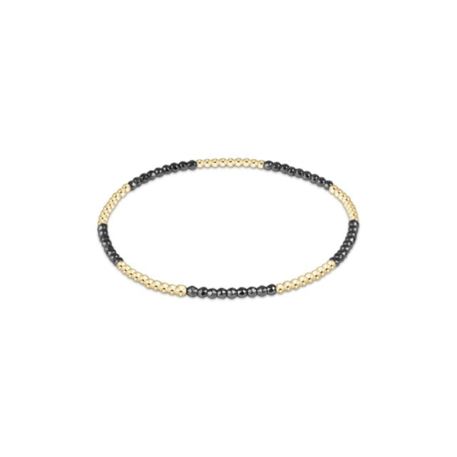 Blissful Pattern 2mm Bead Bracelet - Silver Faceted