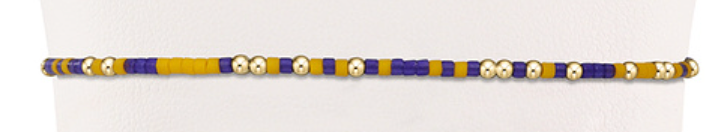 Gameday Hope Unwritten Bracelet - Deep Purple - Golden Yellow
