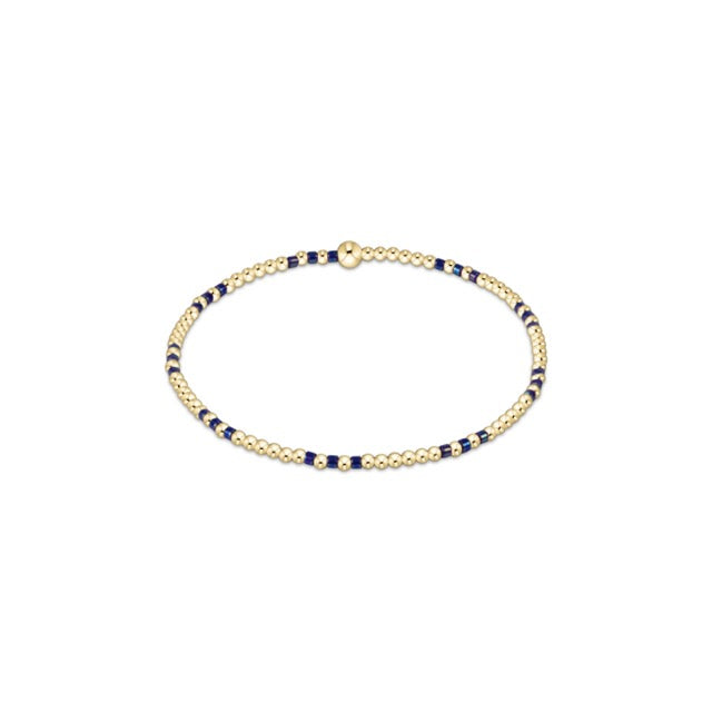 Hope Joy Pattern 2mm
Bead Bracelet - Blue Metallic
