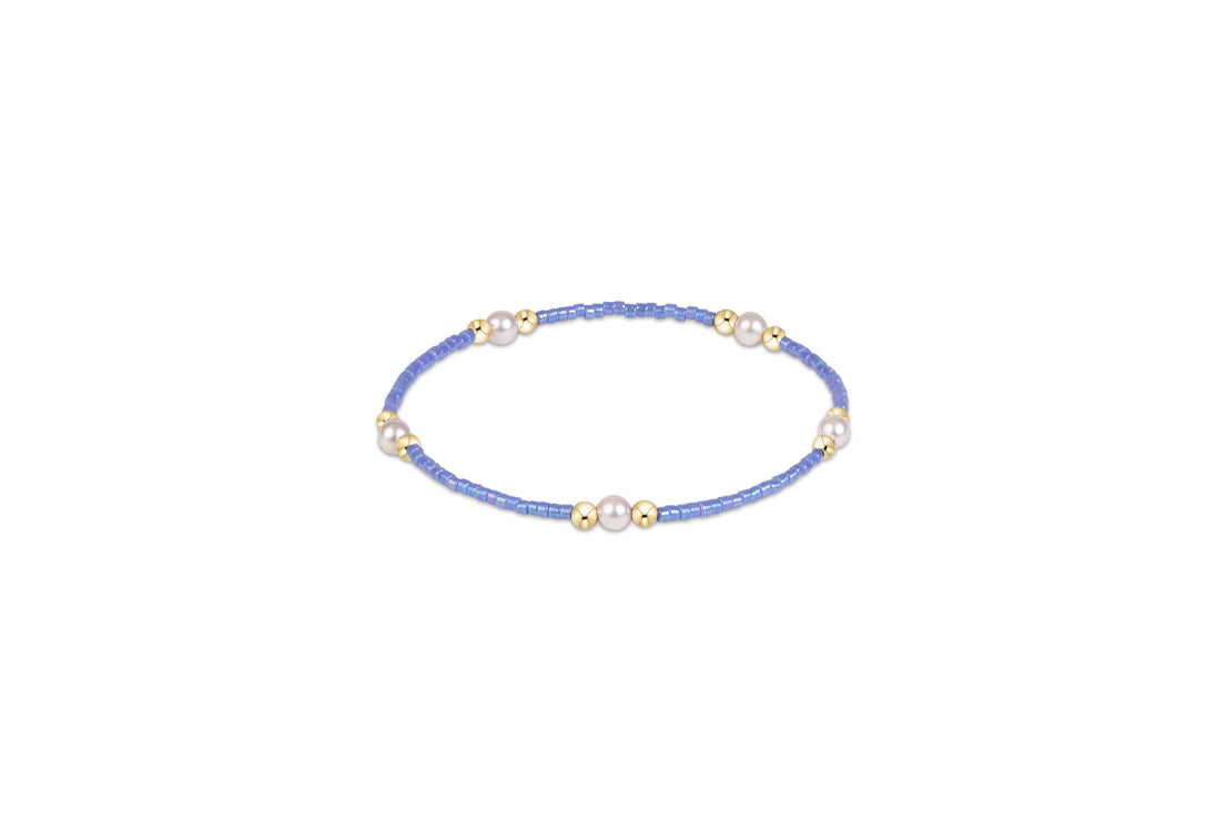 Hope Purpose Pearl Bracelet - Bright Blue