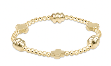 Admire Cross 3mm Gold Bracelet