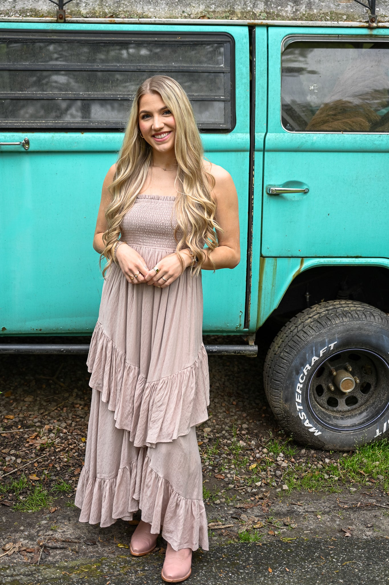 Sea You Later Strapless Dress