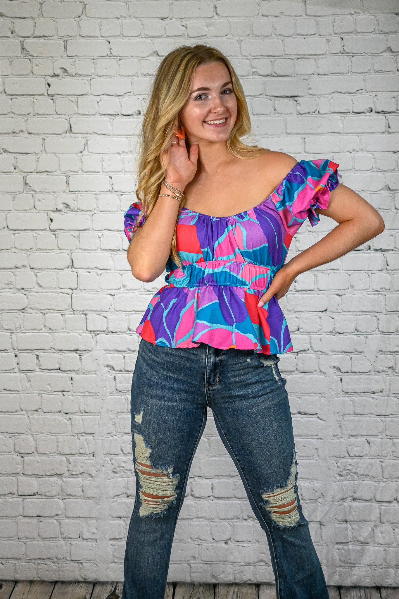 Stay Kind Peplum Top -