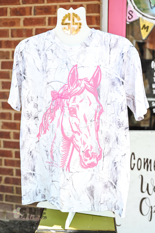 Pink Horse Camo Tee